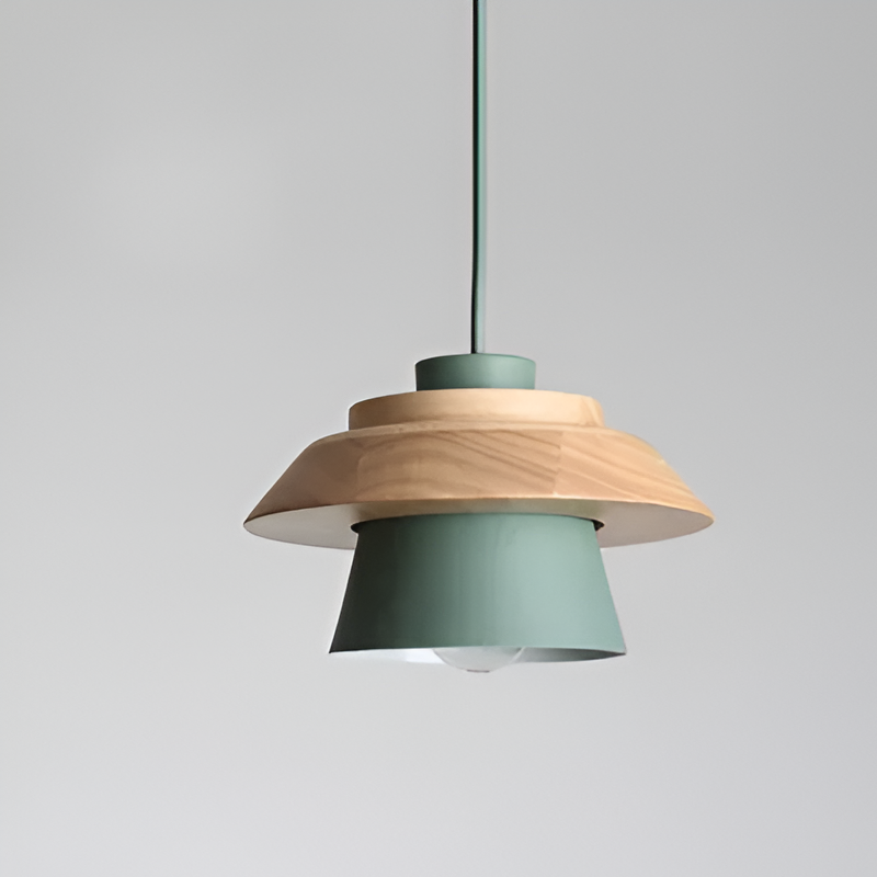 Macaroon Nordic Wood Color Pendant Light