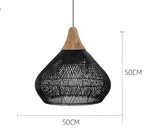Boho Style Rattan Pendant Light