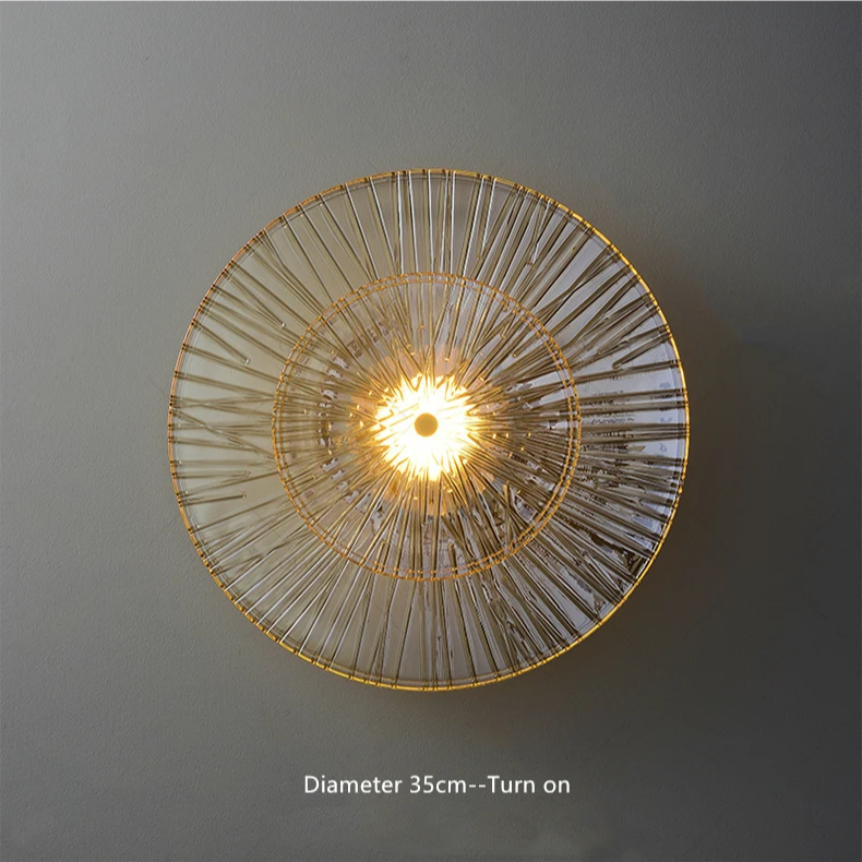 Round Crystal Wall Light