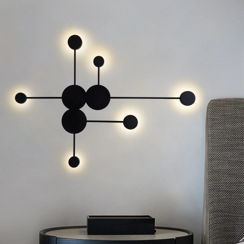 Nordic Creative Multi-Disc Line Wall Light
