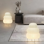Japanese Wabi Sabi White Rice Paper Table Lamp