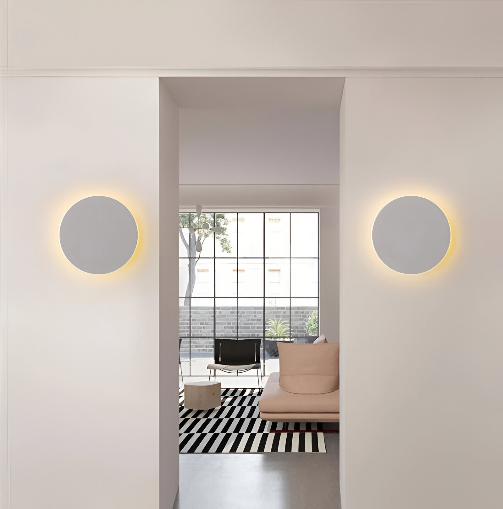 Modern Nordic Round Aluminum Minimalist LED Wall Light