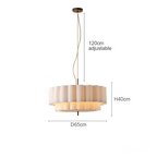 Boho Fabric Ripple Pendant Light