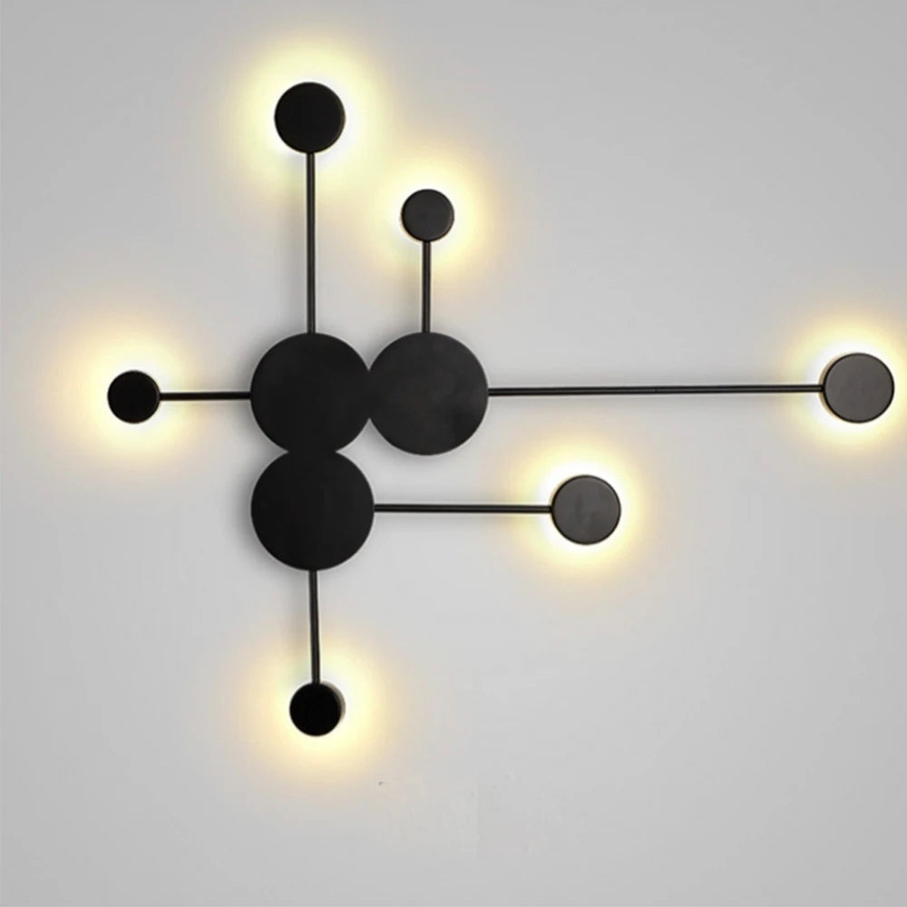 Nordic Creative Multi-Disc Line Wall Light