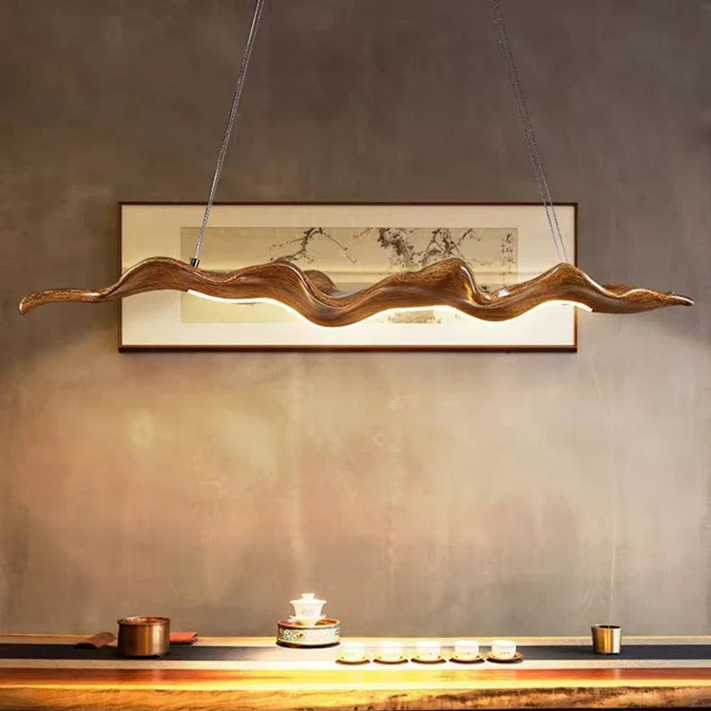 Vintage Resin Leaf Resin Pendant Light