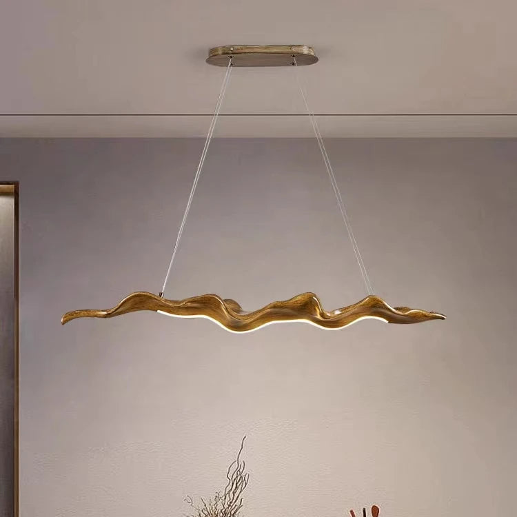 Vintage Resin Leaf Resin Pendant Light
