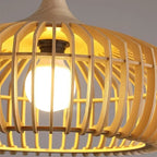 The Halo of Zen Japandi Wood Pendant Light
