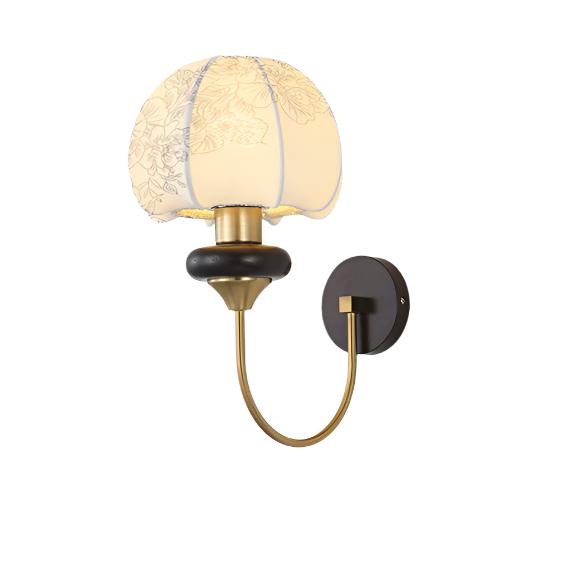 Traditional Pattern Fabric Wall Light