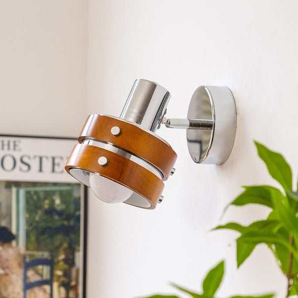 Elric Traditional Vintage Cylinder Wood Wall Light