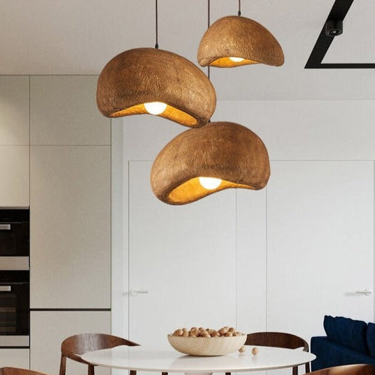 Wabi-Sabi Coffee Cloud Japandi Resin Pendant Light