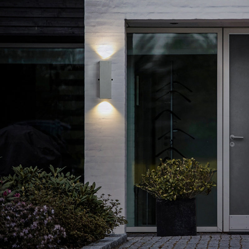 Minimalist Cement Square Outdoor Wall Light