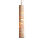Cream Travertine Tube Pendant Light
