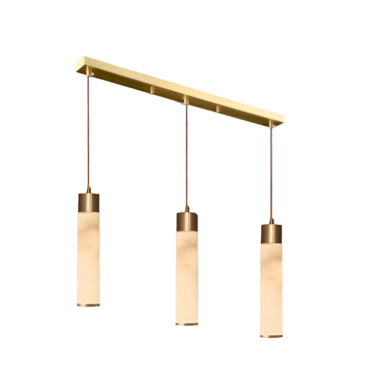 Ethereal Stone Glow Sculptural Style Alabaster Pendant Light