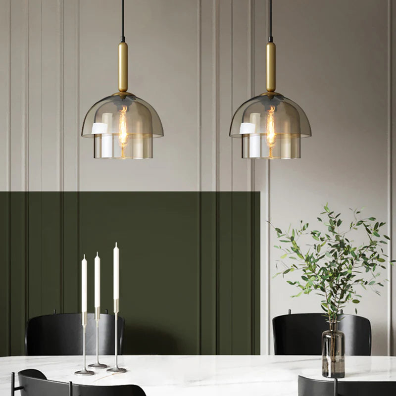 Clued Creative Minimalist Dome Glass Pendant Light