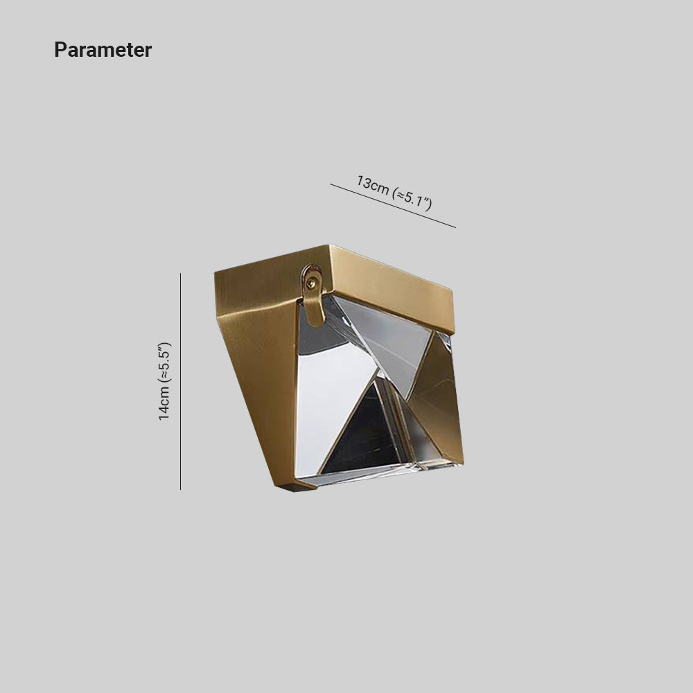 Waterproof Diamond Shape Metal Crystal IP65 Waterproof Outdoor Wall Light