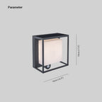 Modern Rectangular Acrylic Sensor Solar Powered IP65 Waterproof Outdoor Wall Light