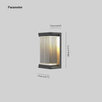 Minimalist Rectangular Glass  IP65 Waterproof Outdoor Wall Light