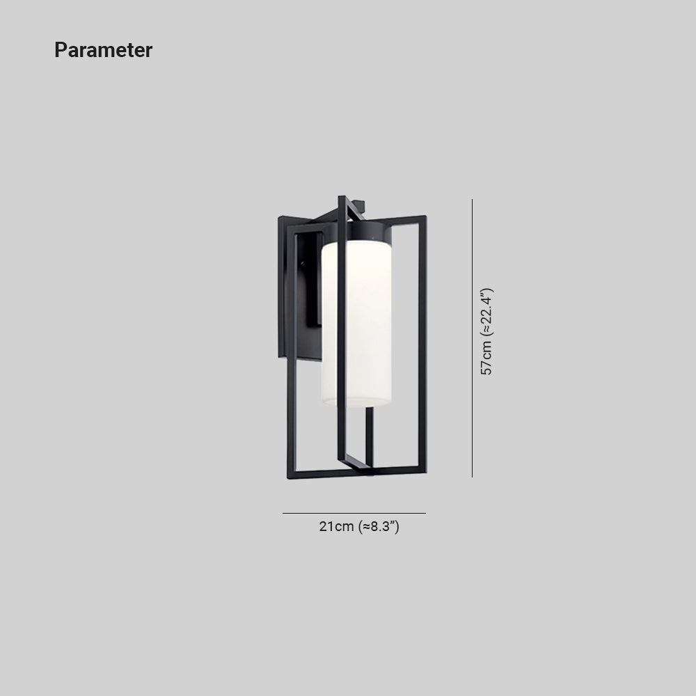 Rectangular Waterproof  Frame & Frosted IP65 Waterproof Outdoor Light