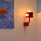 Modern Red Cube Wall Light