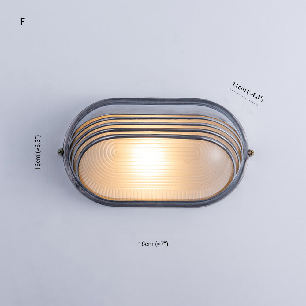 Wall Lamp Geometric Modern Metal Glass  IP65 Waterproof Outdoor Light