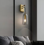 Designer Copper Transparent Glass Wall Light