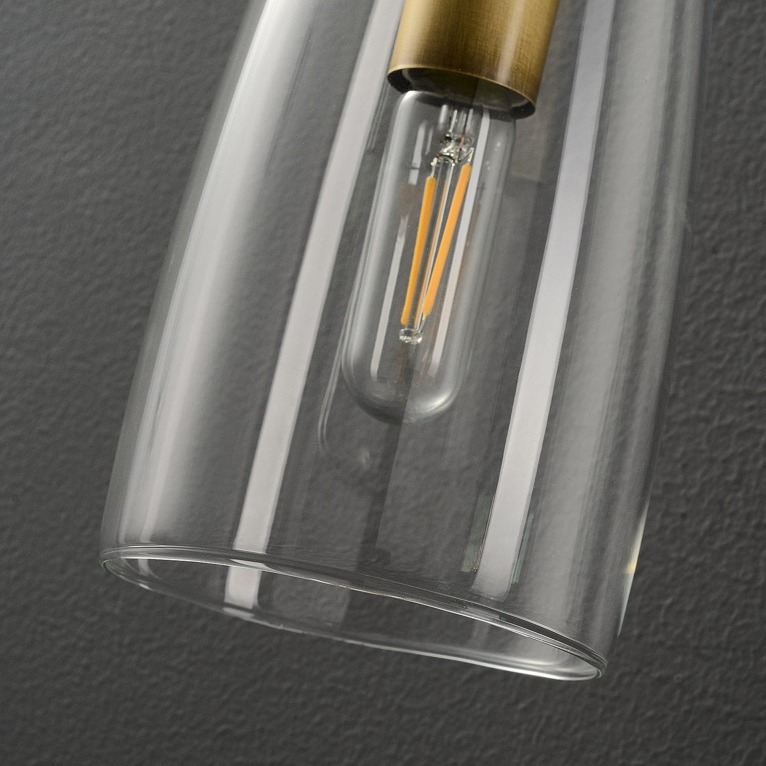 Designer Copper Transparent Glass Wall Light