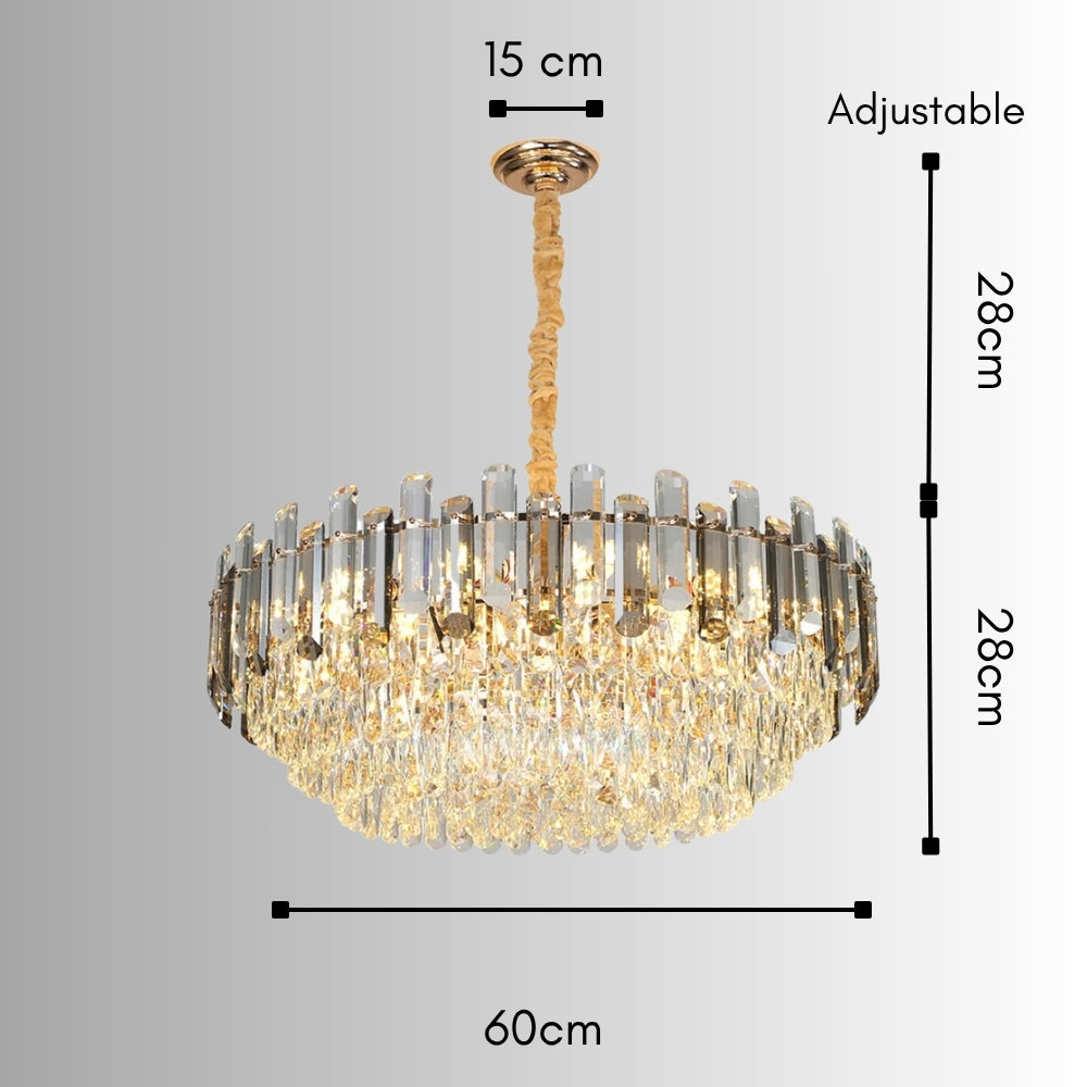 Nordic Crystal Tiered Chandelier