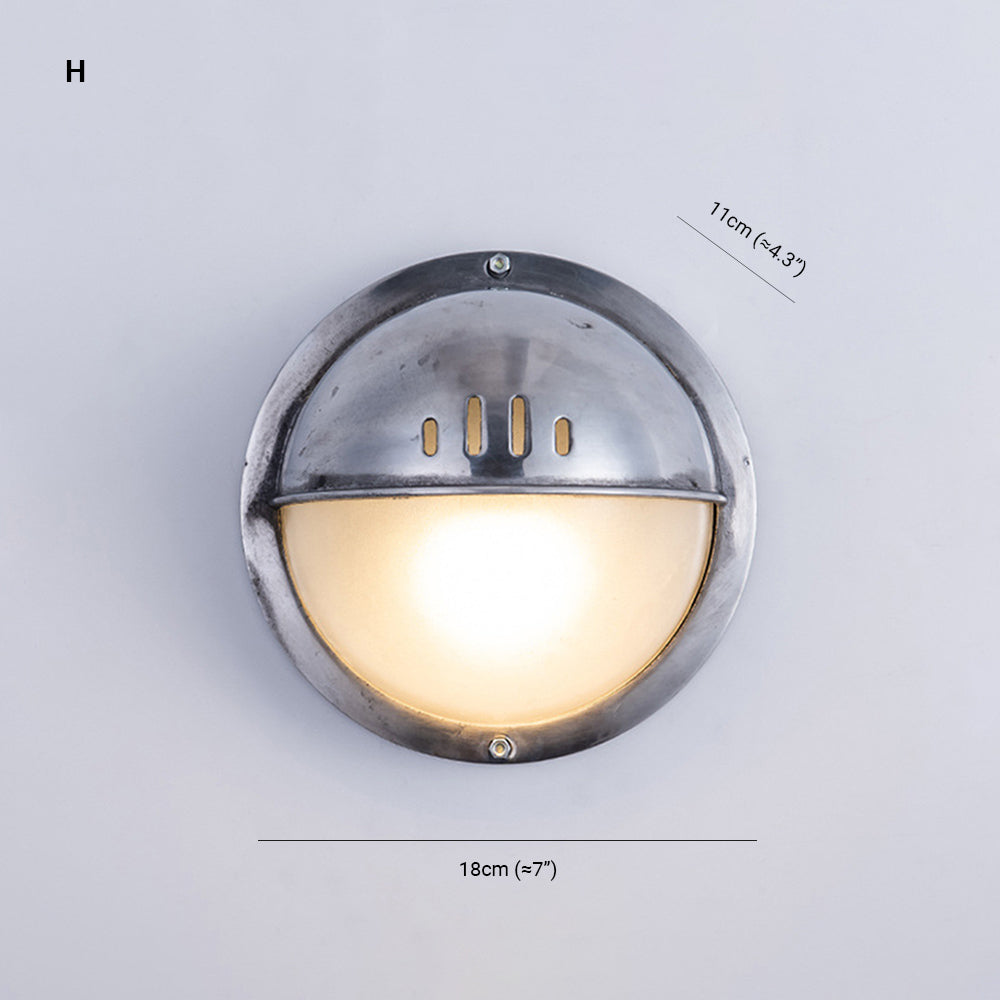 Wall Lamp Geometric Modern Metal Glass  IP65 Waterproof Outdoor Light