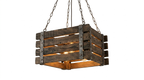 Rowan Wood and Metal Rustic Pendant Light