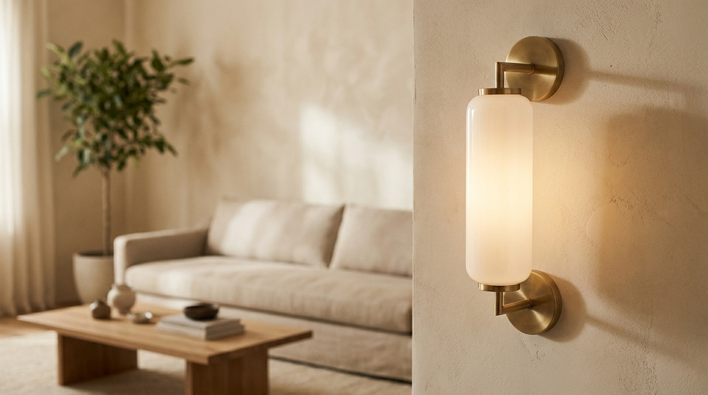 Silas Milk Vanity Glass Modern Wall Light