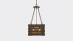 Rowan Wood and Metal Rustic Pendant Light