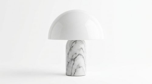 Aria Marble Dome Cordless Modern Marble Table Lamp
