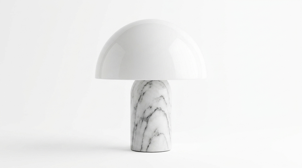 Aria Marble Dome Cordless Modern Marble Table Lamp