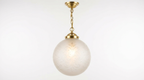 Clarionne Engraved Globe Glass Ceiling Light