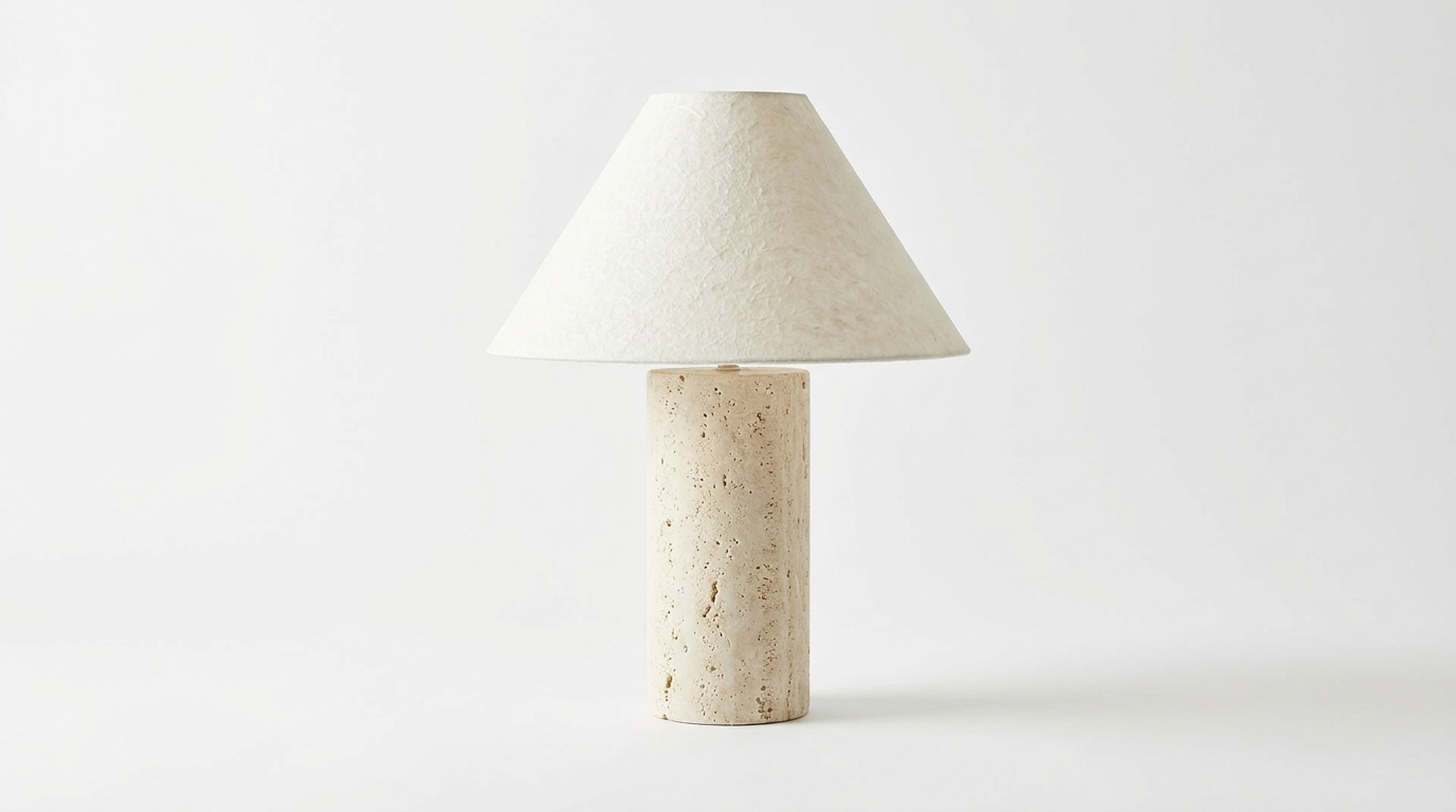 Travertine Retro Japanese Style Table Lamp