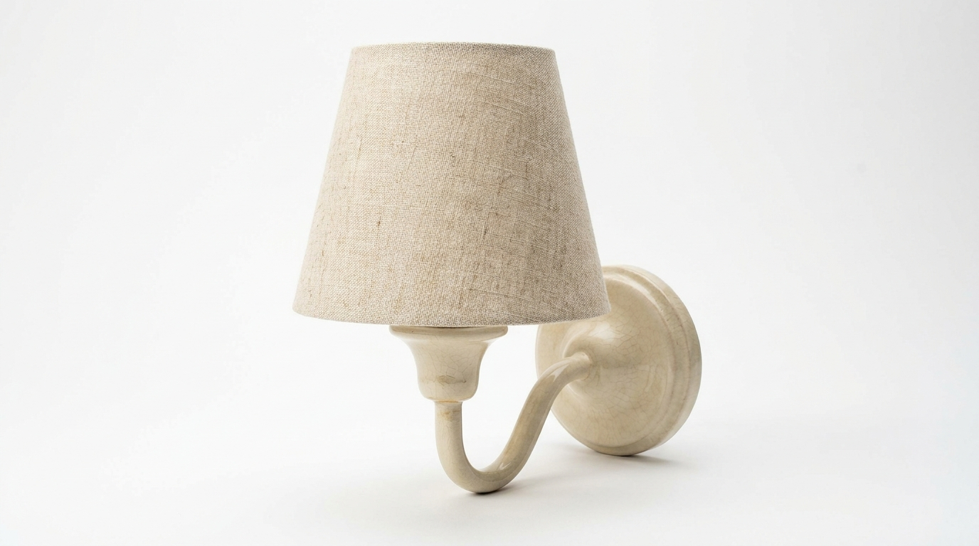 Elara Vintage Ceramic Fabric Wall Light