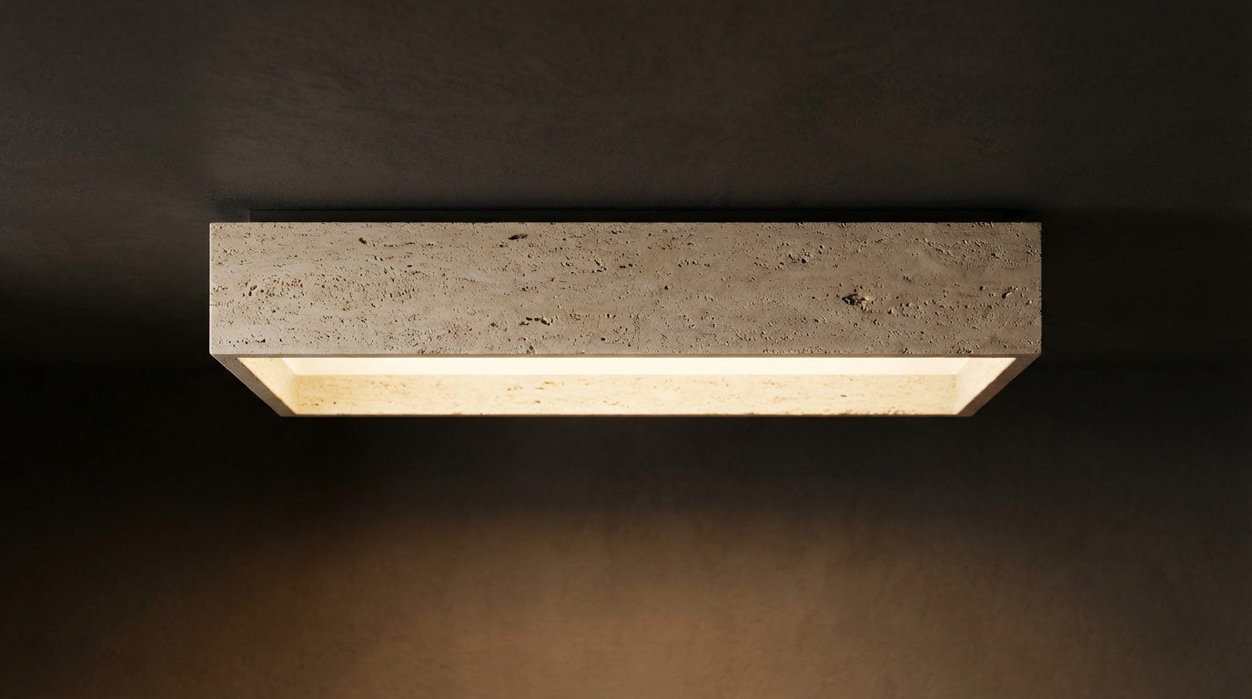 Aveline Modern Natural Travertine Ceiling Light