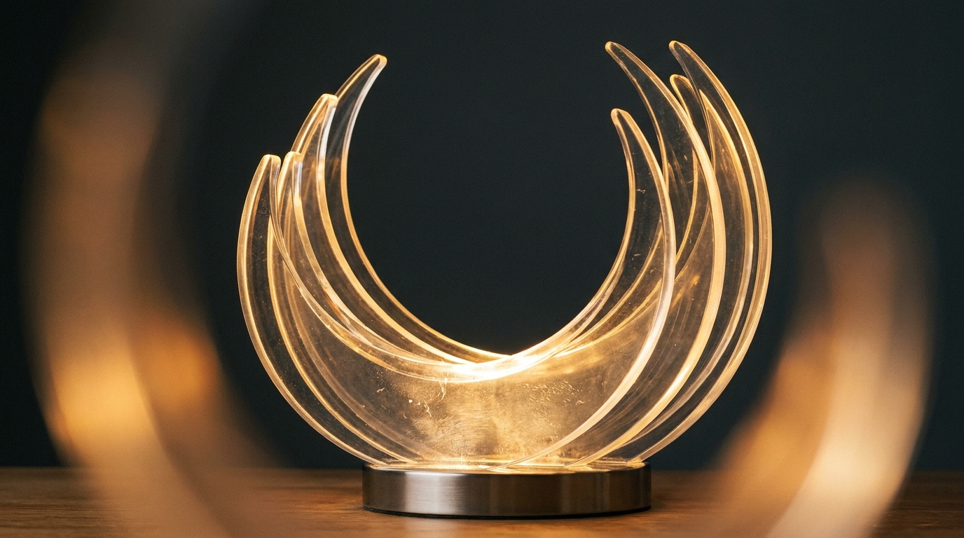 Selene Layered Moon Modern Acrylic Table Lamp