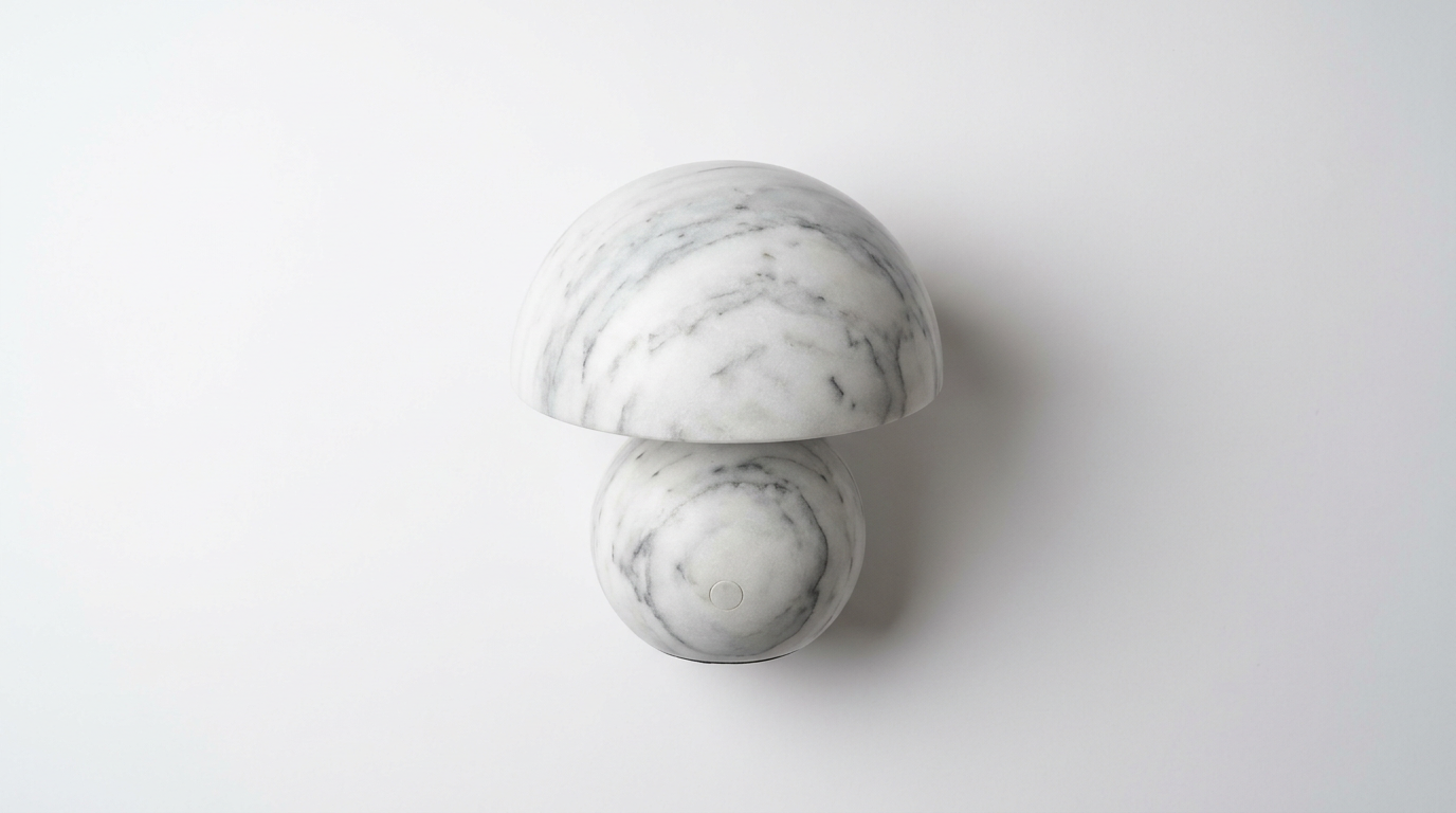 Aria Marble Dome Cordless Modern Marble Table Lamp