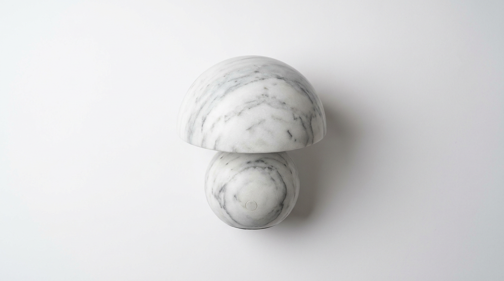 Aria Marble Dome Cordless Modern Marble Table Lamp
