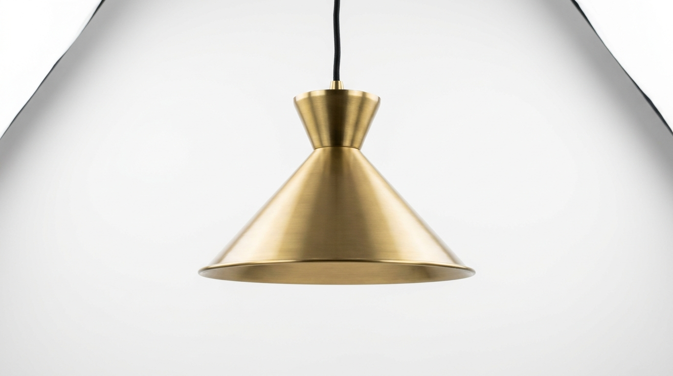 Juno Cone Modern Brass Pendant Light