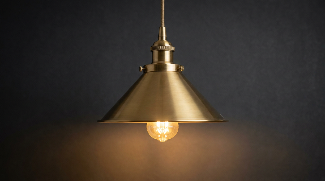 Juno Cone Modern Brass Pendant Light