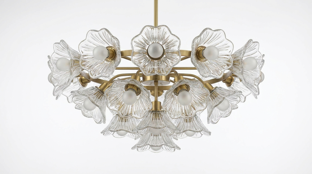 Lucea Bloom Retro Glass Round Chandelier