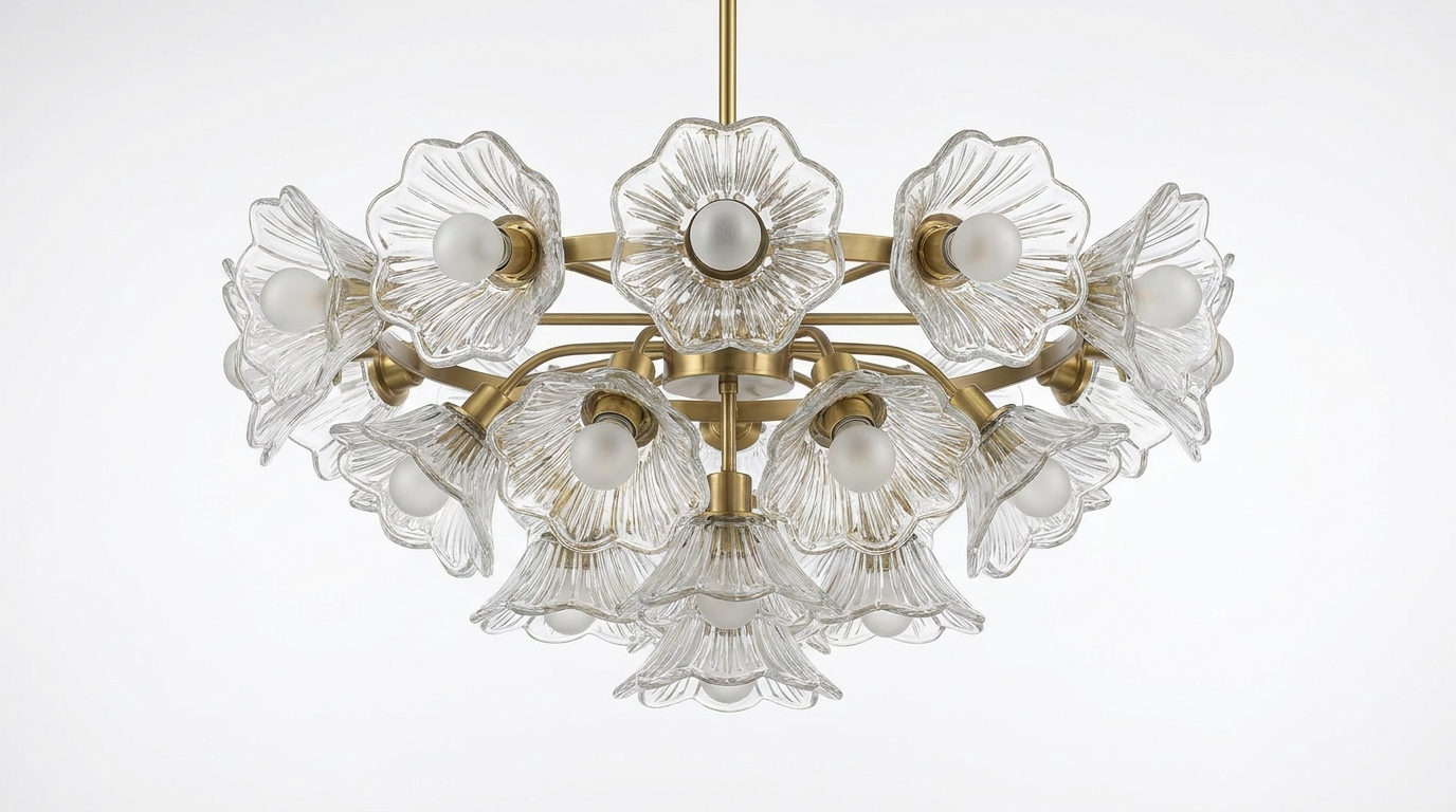 Lucea Bloom Retro Glass Round Chandelier