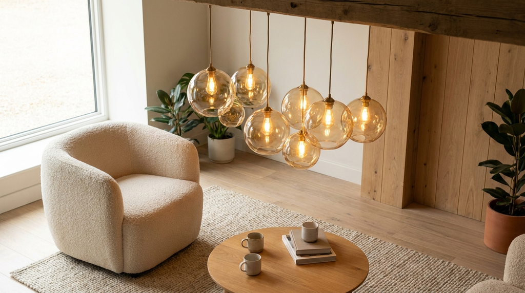 Aura Floating Nordic Bubble Glass Pendant Light