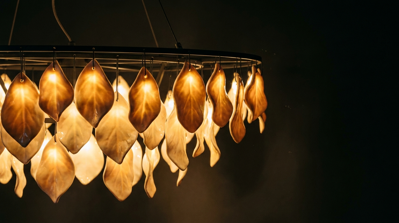 Vital Bloom Ceramic Leaf Modern Chandelier