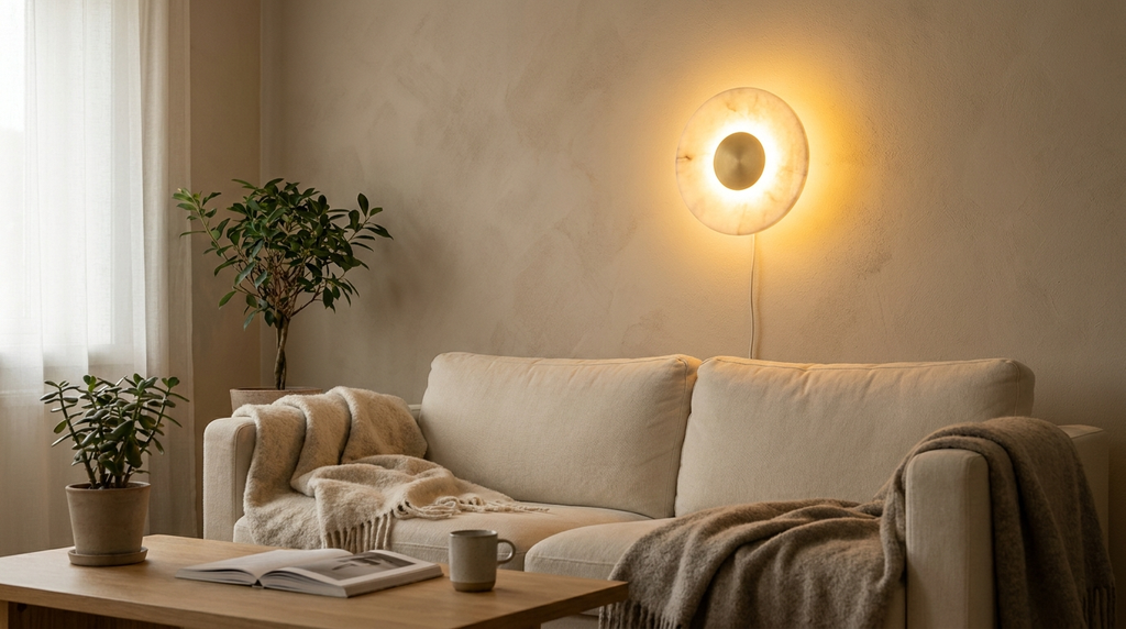 Milan Modern Alabaster Wall Light
