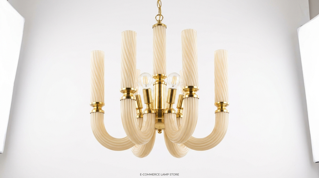 Retro Calliope Cream Wind Glass Chandelier