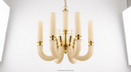 Retro Calliope Cream Wind Glass Chandelier
