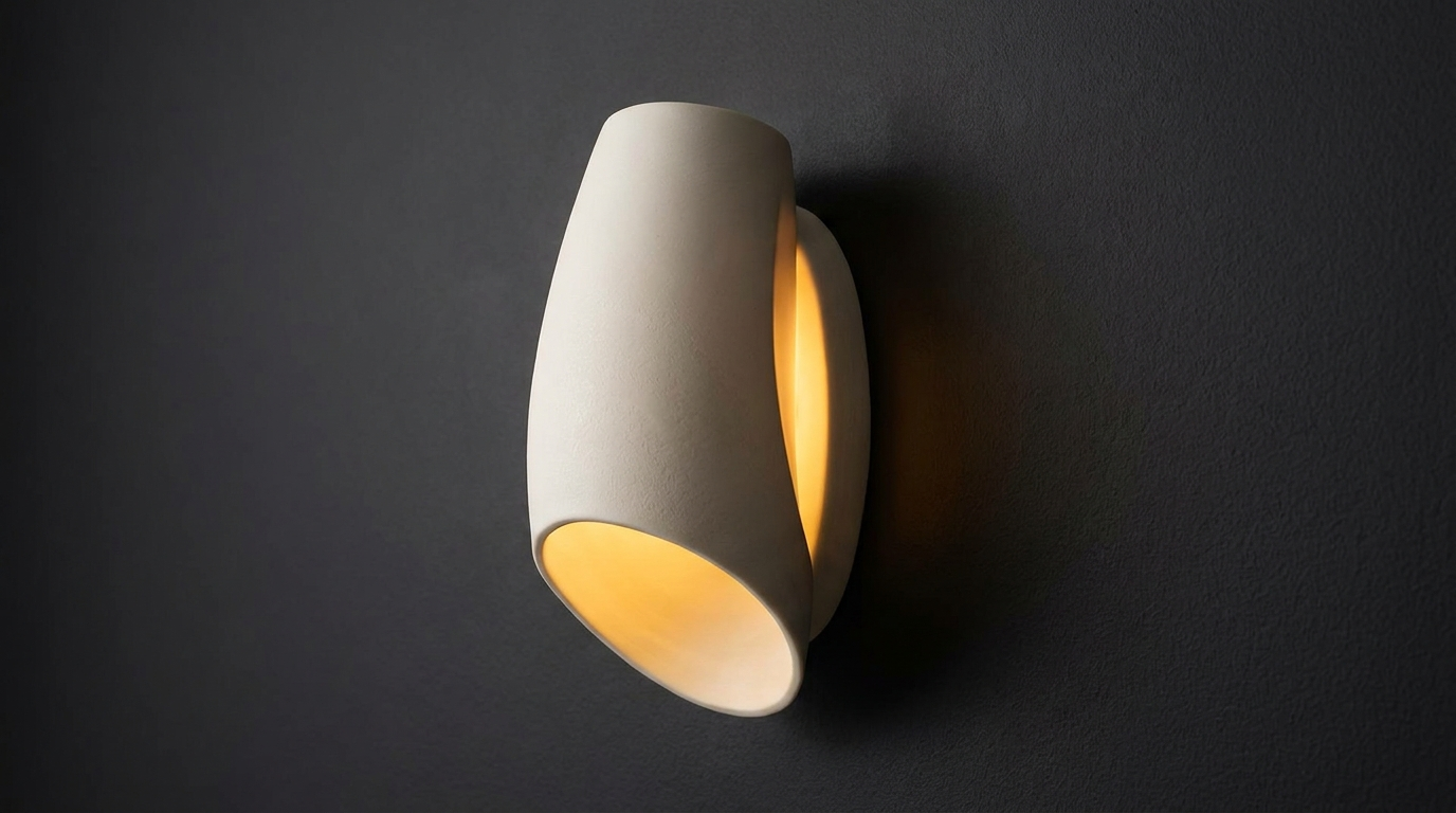 Arden Ivory Modern Porcelain Wall Light